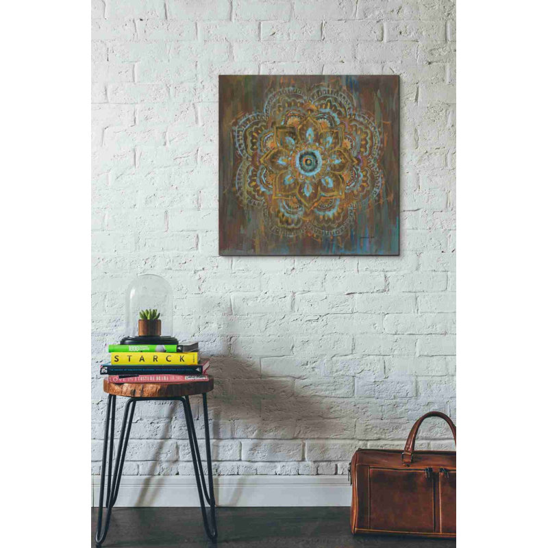 « bombay bohémien », reproduction de peinture à l’acrylique sur toile, H 26 po x l 26 po