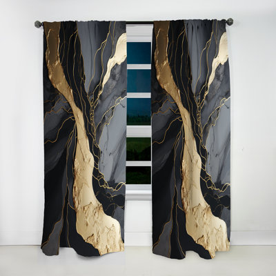 Georgeanna - Spirals Abstract Blackout Curtain - 1 Panels