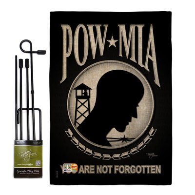 Double Sided 18.5'' H x 13'' W Burlap Flag Set