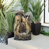 Outdoor Weather Resistant Floor Fountain with Light