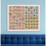 Aerial View Of Sunshades Standing In The Sand Giclee Print by Getty Images