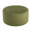 Velours olive rond - 16,04 pouces de hauteur, 30,76 de largeur, à utiliser comme repose-pieds ou table d'appoint, luxe et confort élevé, large et fonctionnel