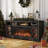Farmhouse Fireplace TV Stand For 85" TV With Led Light & Timer-1531545478