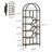 81.7'' H Bookshelf, 6-Tier Arched Bookcase, Geometric Open Storage Shelf-1617532743