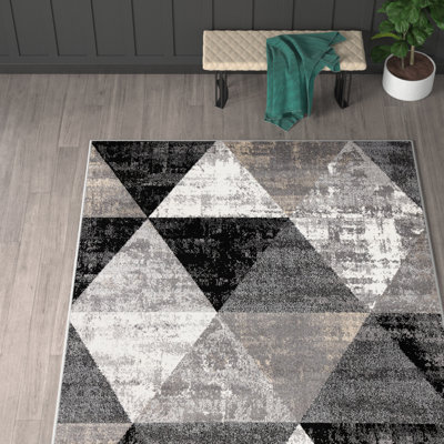Tapis crème / brun / noir Raymo