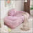 Human Dog Bed,Lazy Sofa,5-Position Adjustable Convertible,Floor Gaming Chair,bedroom, living room,Suitable for gaming, meditation,relaxation,Plush Fabric,Pink-311443196