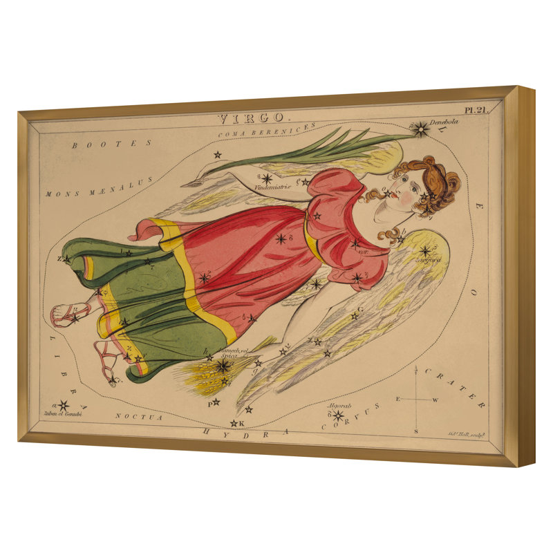 Virgo Print by Grand Archives, Gold Framed, 32" H x 45" W