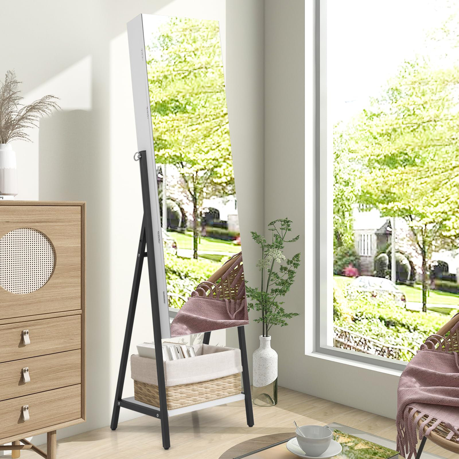 Light oak jewelry armoire cheap