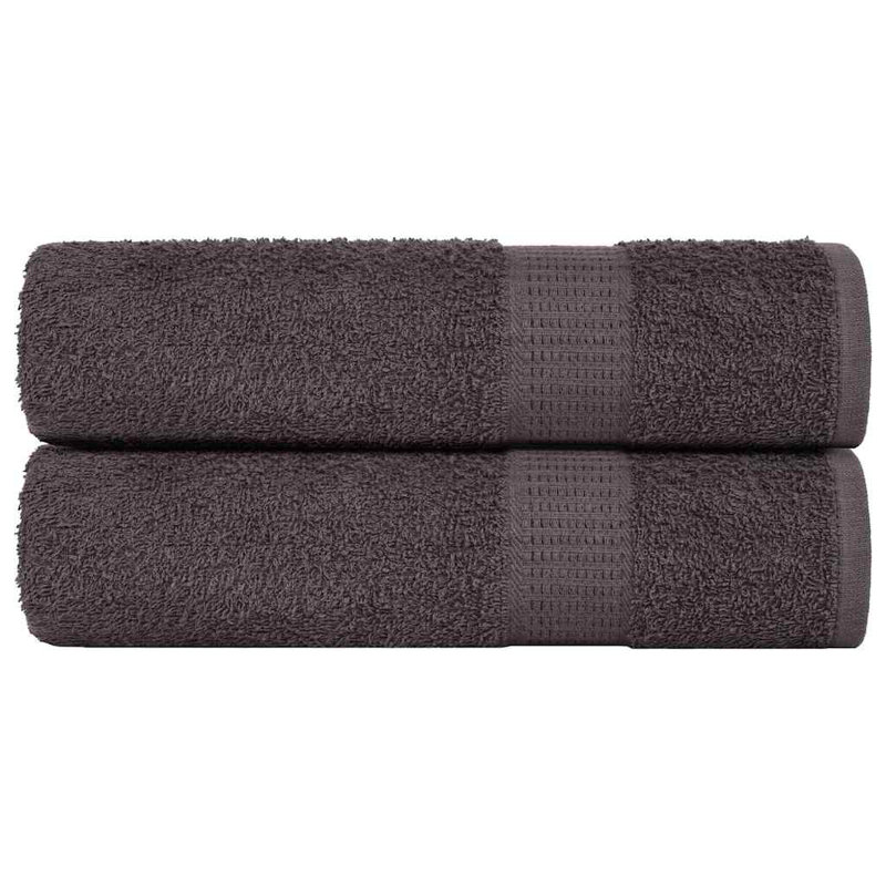 Besek 100% Cotton Bath Towels, Anthracite, 2, 100 x 150 cm