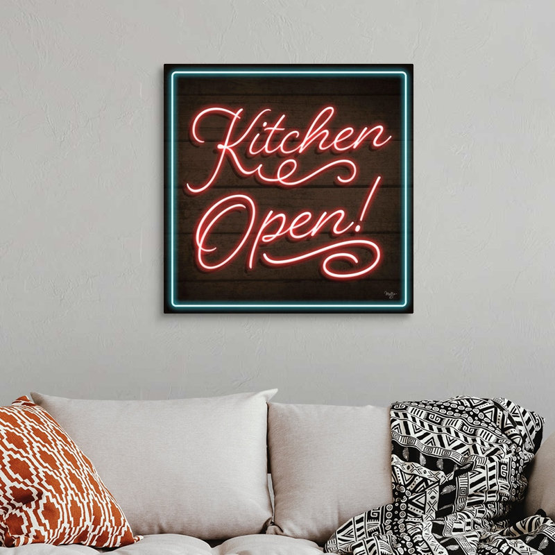«Neon Kitchen Open Mollie», reproduction d'art sur toile tendue, Toile tendue, H 30 po x l 30 po x P 1,25 po