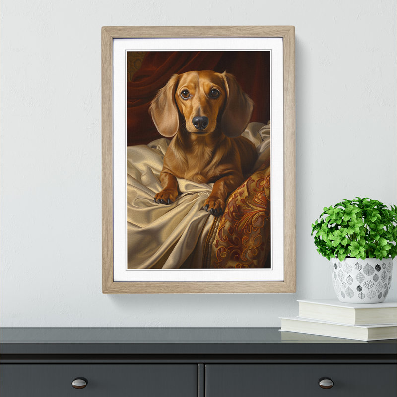 Single Picture Frame Print on Wood, 64cm H x 46cm W, Oak Framed