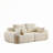 Modern Memory Foam Compressed Sofa,2 Seater Large Sectional Couches for Living Room,Pet-Friendly Cloud Modular Sectional Sofa,Corduroy Fabric,Extra Deep Loveseat,No Assembly with Pillows-710605768