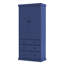 Tall Cupboard Storage Cabinet with 3 Adjustable Shelves, 8 Door Shelves, 3 Drawers