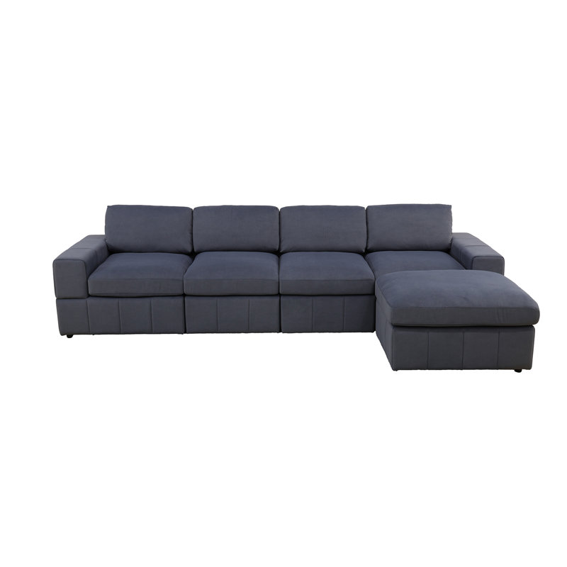 Canapé modulaire en coin 5 pièces Milissent