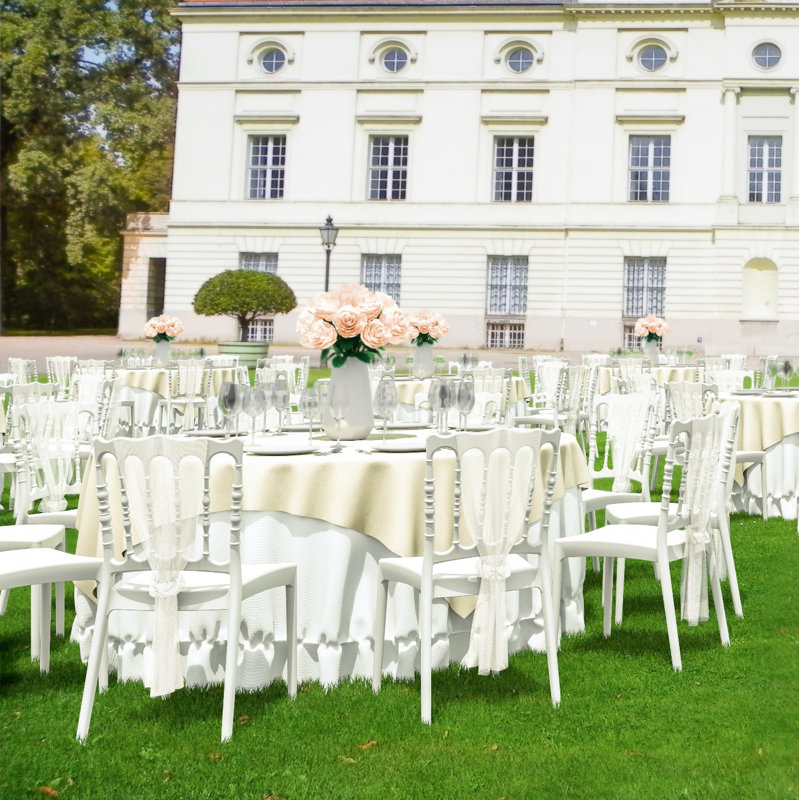 Chaise d'appoint de patio Wier, blanc