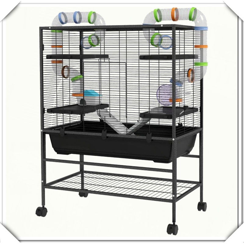 Cage à petits animaux pour gerbille de hamster avec système de tubes