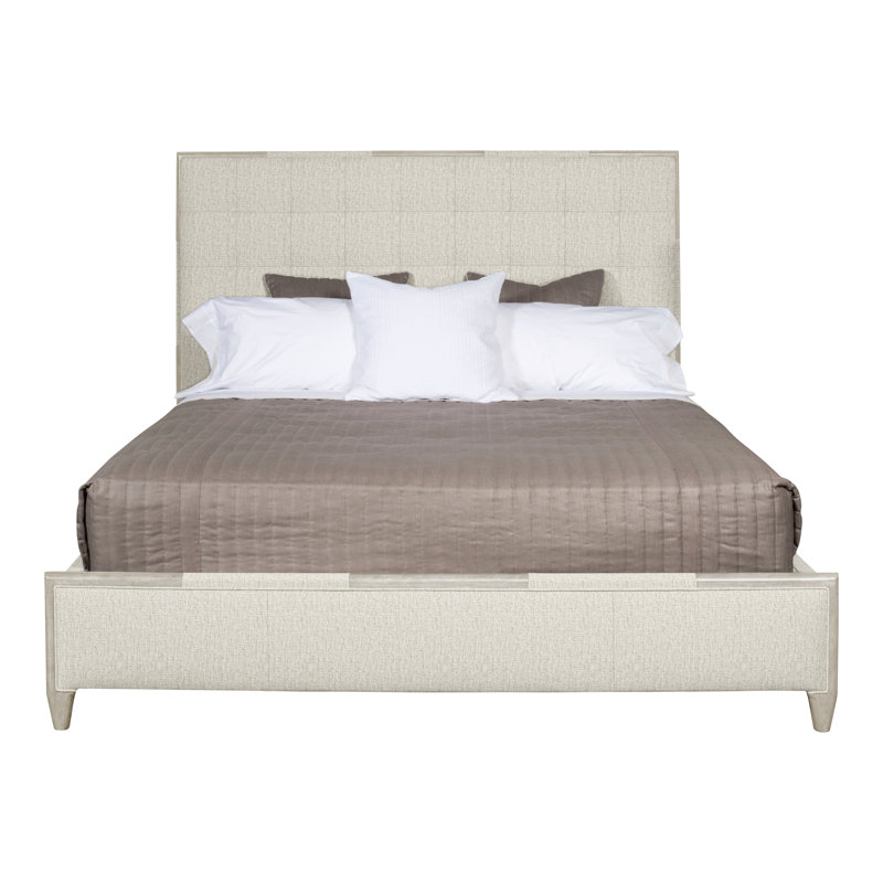 Lit à panneau tapissier très grand Thom Filicia Home California, Wrenn, Chenille Crypton® neige Nomad, Grand lit