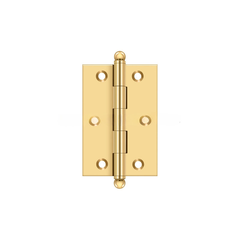 3'' x 2'' Butt Bearing Hinge, PVD Polished Brass