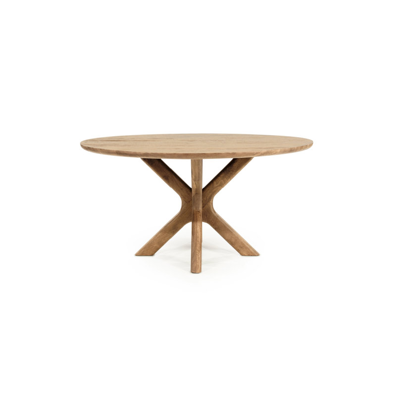 Tycho Round Solid Wood Dining Table, Natural
