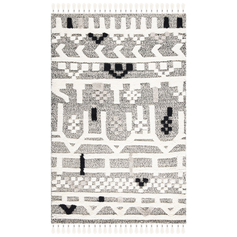 Coppola Hand Knotted Wool Southwestern Rug, Rectangle 4' x 6'
