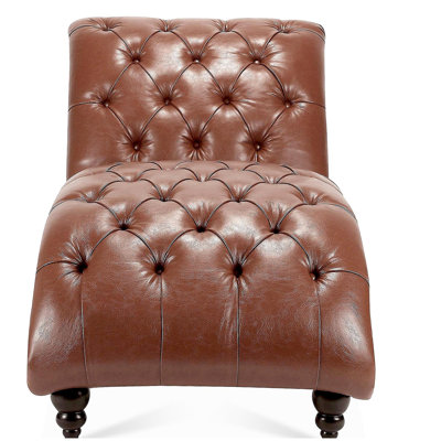 Tufted Armless Chaise Lounge