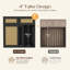 Meuble cage pour chien Delka Farmhouse avec 2 tiroirs, loquet caché et table de bout (ensemble de 2)-84456514-184055997