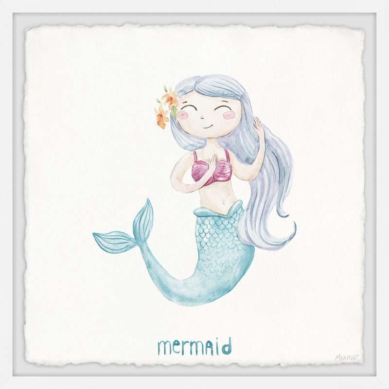 «Kandra Little Mermaid», reproduction encadrée, H 18 po x l 18 po x P 1,5 po