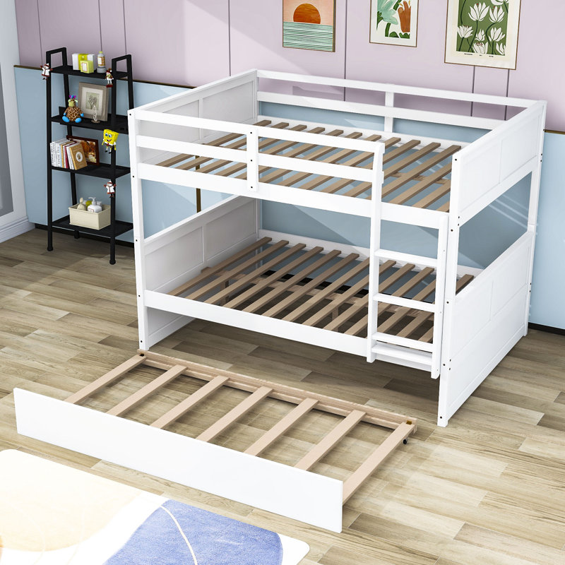 Cantero Kids Full Over Full Bunk Bed with Trundle, White