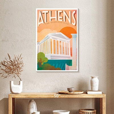 Affiche rétro d'Athènes