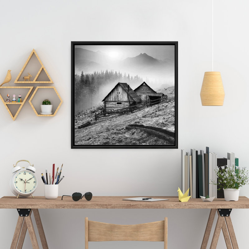 Toile grise minimaliste homme gris | Art des Carpates de montagne