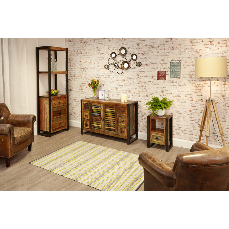 Samant Solid Wood Sled End Table