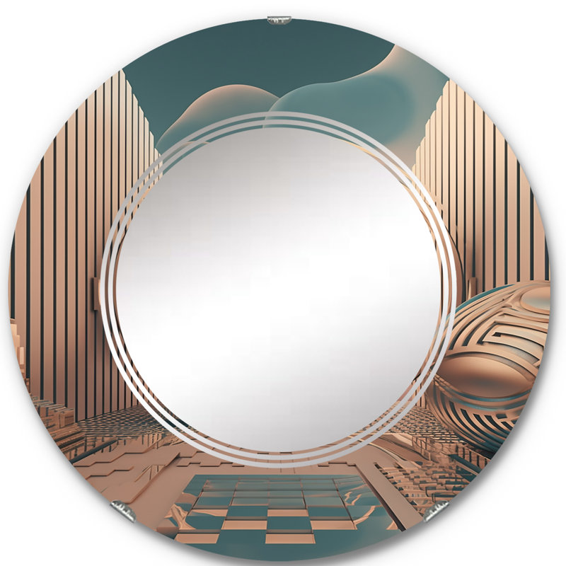 Vevat - Miroir mural moderne rond, 24 po x 24 po