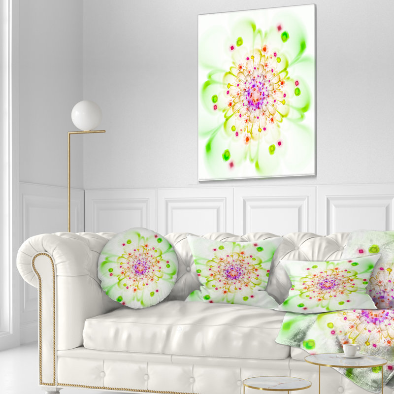 Coussin lombaire à fleurs fractales brillantes perfect
