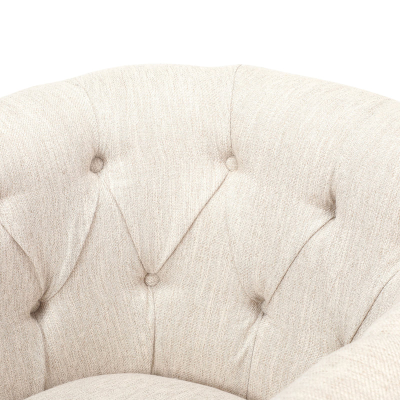 Modern Sofachair+Ottoman, Beige