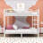 Metal Bunk Bed With Guardrails And Ladder-290090640-290090642
