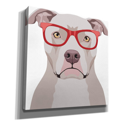 " Pitbull Wearing Hipster Glasses " by Furbaby Affiliates