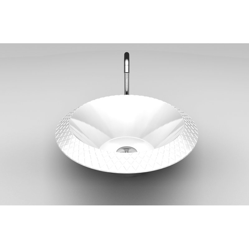 17.7'' L Bathroom Sink, White Polish