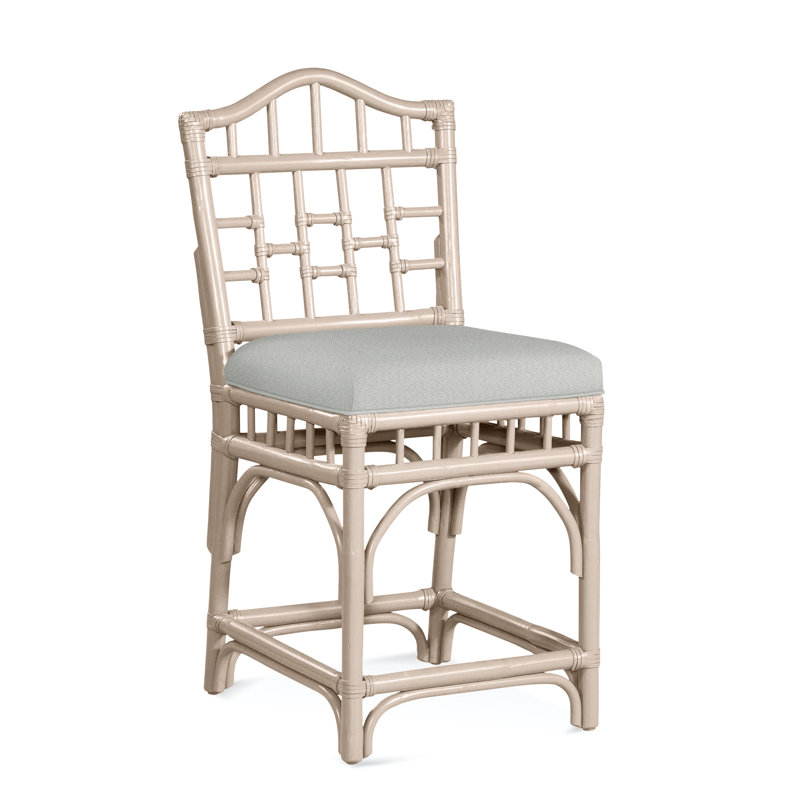 Chippendale Upholstered Stool, Bisque, Eggshell Crypton Performance; 0884-93