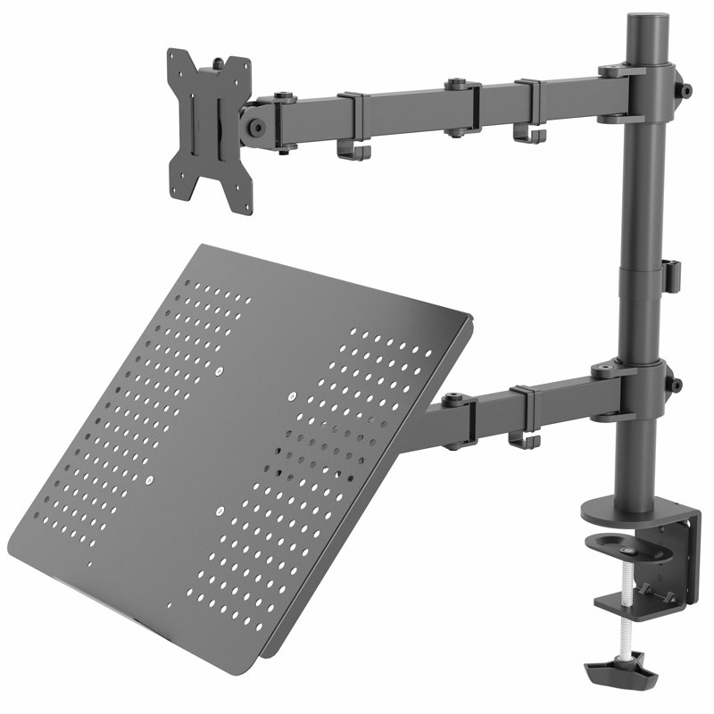 Moniteur simple et support de bureau pour ordinateur portable, Noir