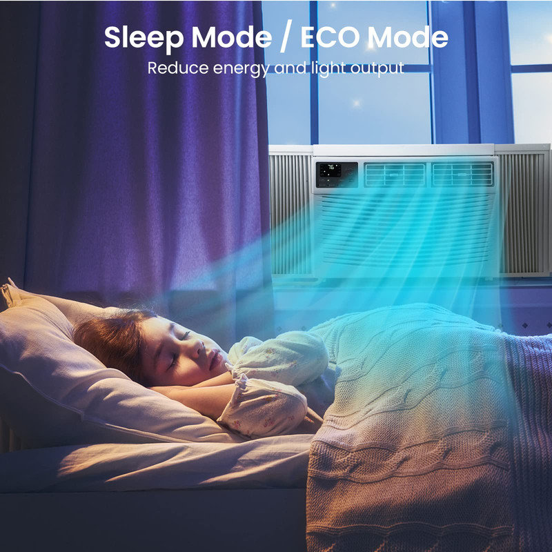 8000 BTU Window Air Conditioner, Cools 350 Sq.Ft., Remote/App Control, Auto-Restart