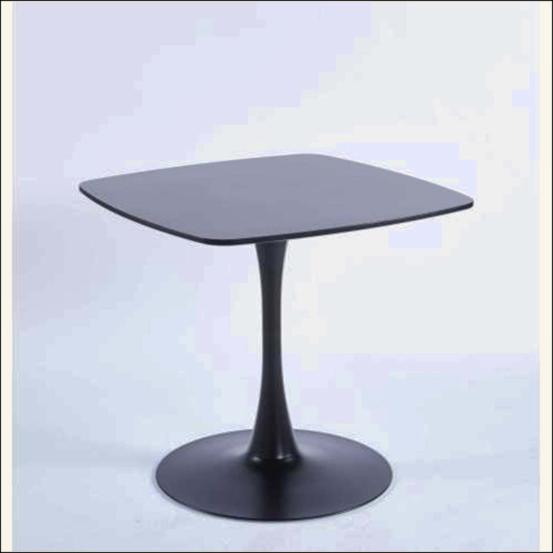 Table carrée tulipe pour 2 à 4 personnes, petite table de salle à manger moderne Mid-Century avec base en métal robuste, pour la cuisine, les petits espaces, les appartements, les bistro, les cafés, les bureaux et les salons