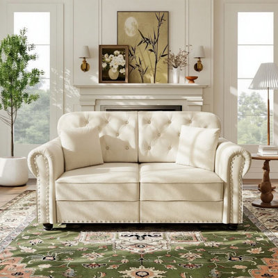 Canapé Chesterfield 63 po en velours