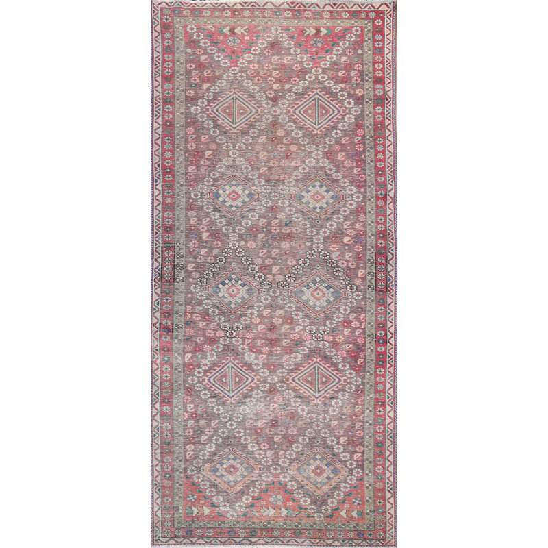 Tapis de couloir patiné délavé Tabriz