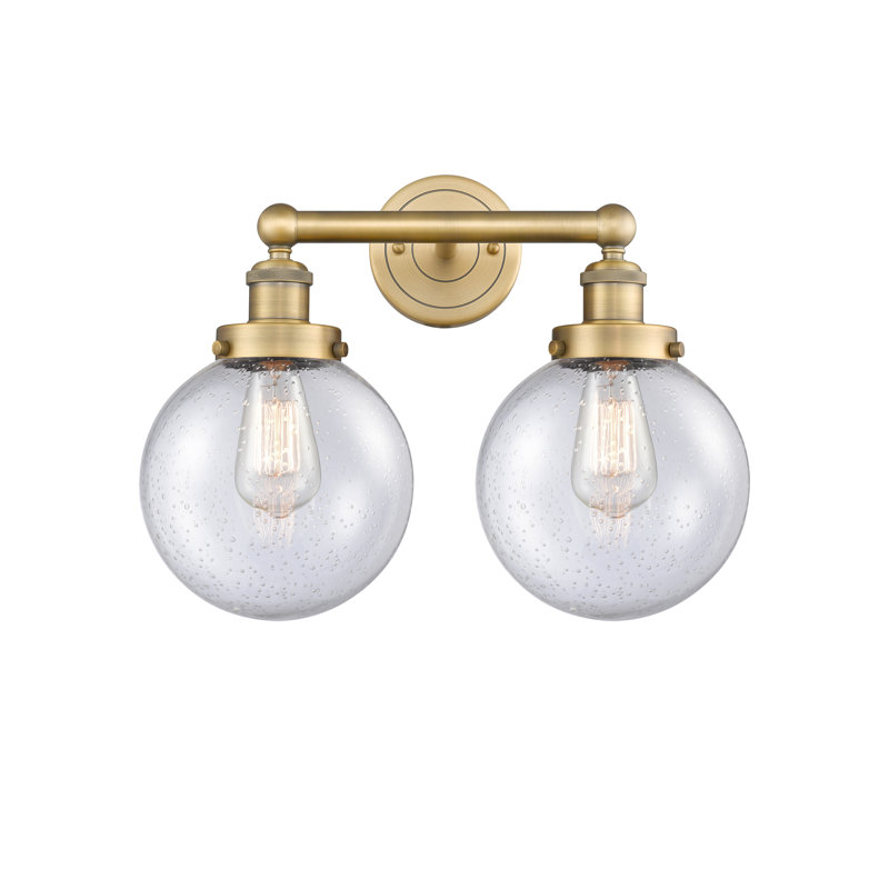 Alphonsa 2 - Light Dimmable Vanity Light, Seedy, Brushed Brass