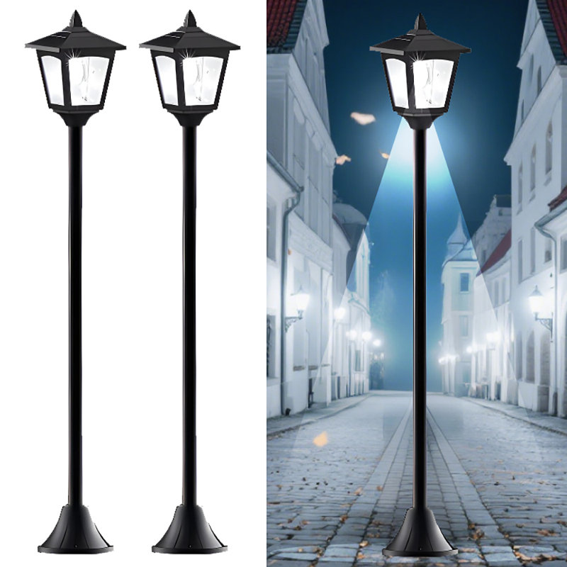 Paquet de 2 lumières solaires imperméables d'extérieur à DEL pour allées, allées et allées