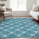 Premium Machine Washable Prisco Teal Rug