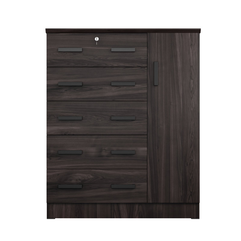 Odesser 56" Tall Dresser, Wardrobe Combo, Tobacco