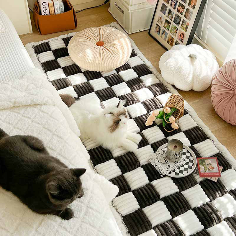  Coussin de siège en coton 27,6 po x 59,1 po Garden Chic, L 59,1 po x P 27,6 po, Noir