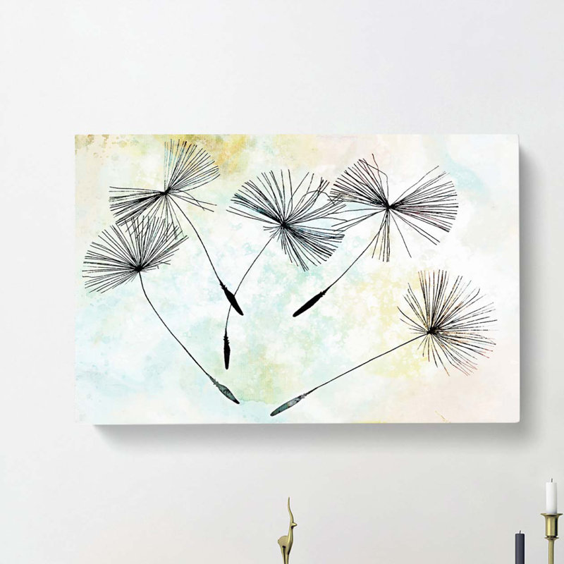 Dandelion Seeds in Abstract - Wrapped Canvas, 35cm H x 50cm W x 3cm D