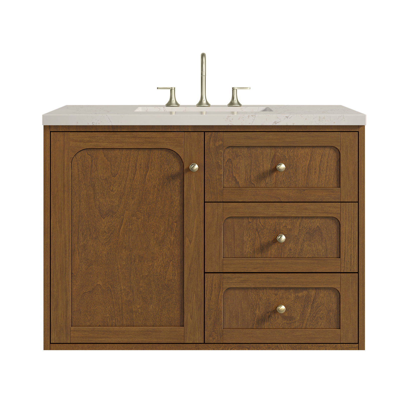 Laurent 36'' W Single Vanity, 8" Widespread, Honey Brown, Siberian